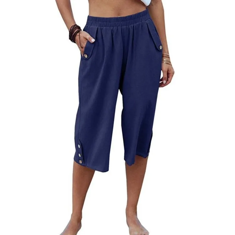 Summer Women Capri Pants Linen Wide Leg Crop Pants Mid Waist Navy Blue Three Quarter Pants Elastic Waist Olive Green Cropped
Summer Women Capri Pants Linen Wide Leg Crop Pants Mid Waist Navy Blue Three Quarter Pants Elastic Waist Olive Green Cropped