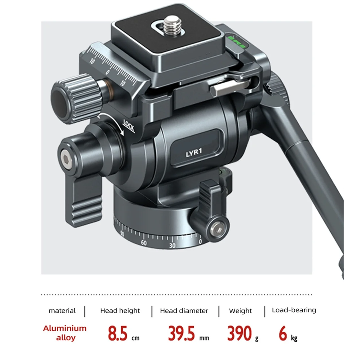 A97ZZ F38 Quick Release Fluid Video Pan-Tilt 360°Panoramic Gimbal Pan-Tilt Tilt 145° with Detachable Handle for Tripod Filming
A97ZZ F38 Quick Release Fluid Video Pan-Tilt 360°Panoramic Gimbal Pan-Tilt Tilt 145° with Detachable Handle for Tripod Filming
