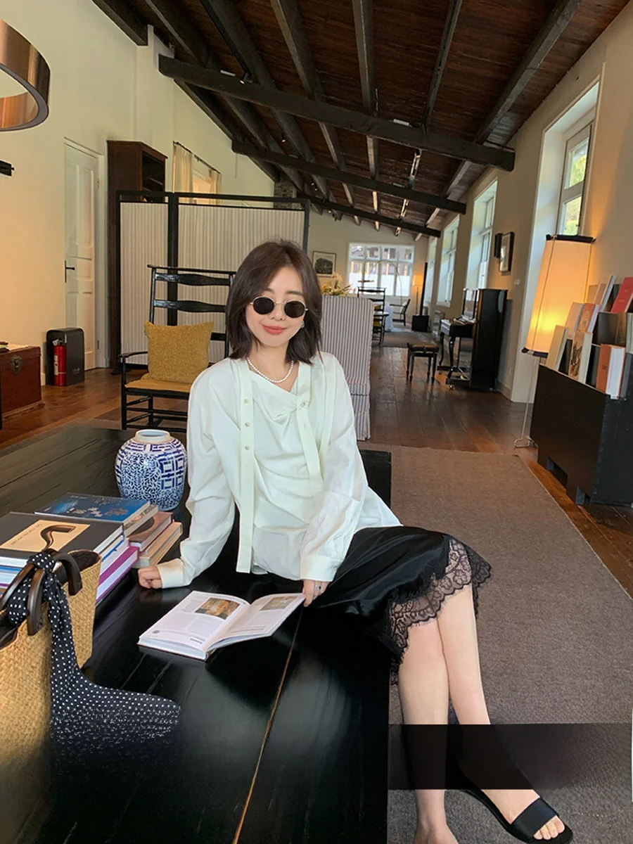Spring Summer 2025 Women's Loose Fit Shirt Thin Material Tie Neck Design Breathable Comfortable Long Sleeve Pure Color French...
Spring Summer 2025 Women's Loose Fit Shirt Thin Material Tie Neck Design Breathable Comfortable Long Sleeve Pure Color French...