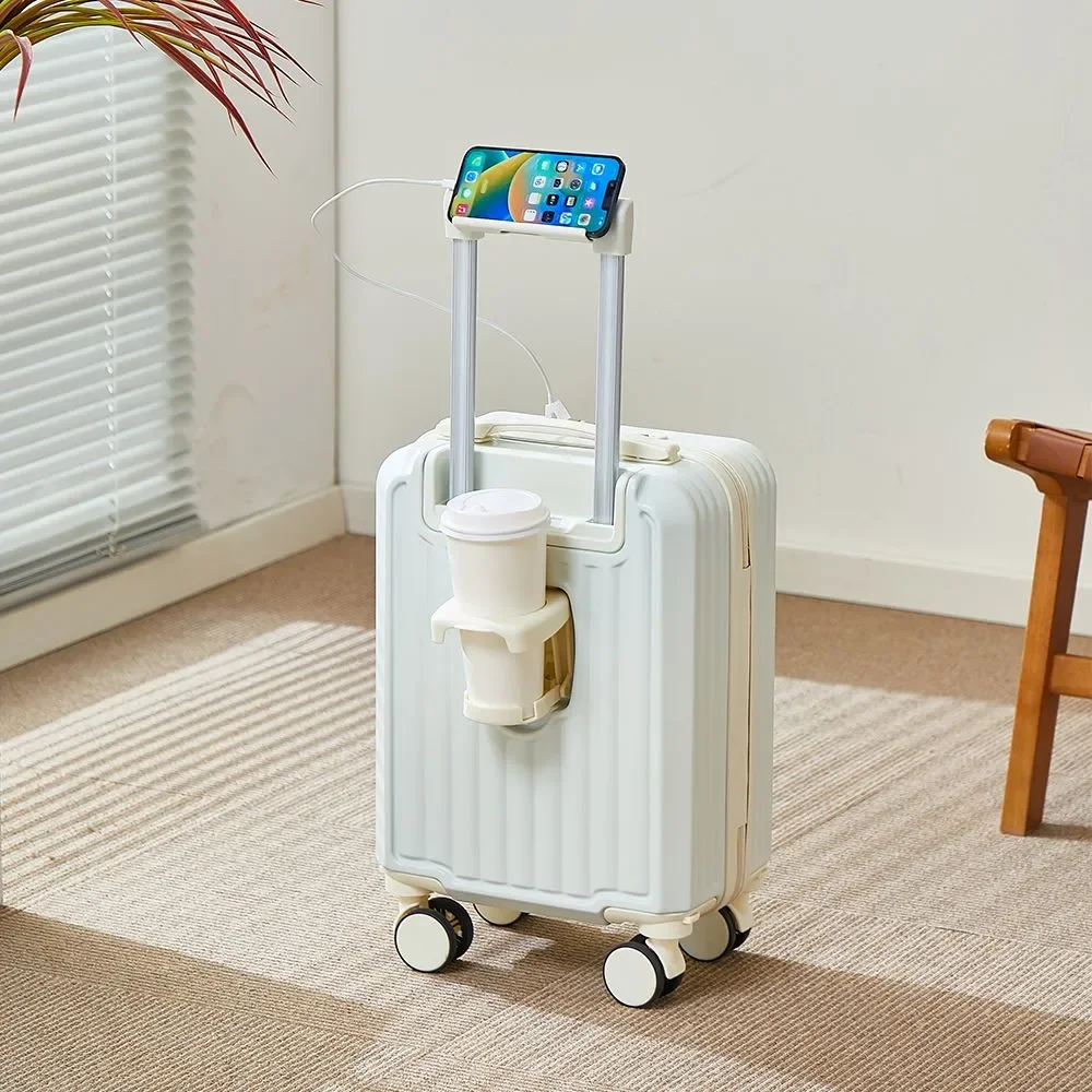 Latest model Boarding case travel suitcase portable travel luggage with cup holder and phone holder for easy carrying suitcase
Latest model Boarding case travel suitcase portable travel luggage with cup holder and phone holder for easy carrying suitcase