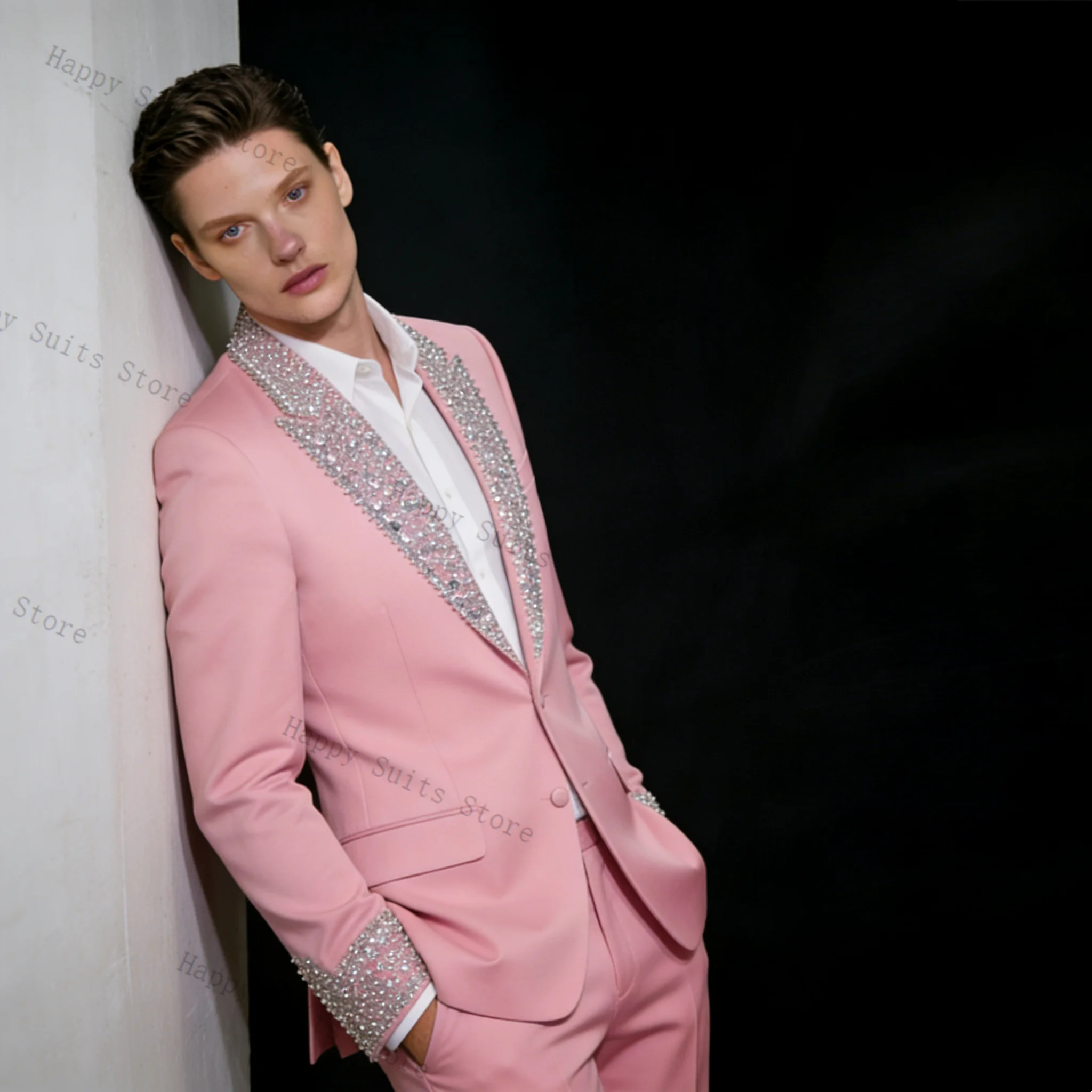 Shiny Pink Men Suit Set 2 Pcs Groom Blazer+Pants Trousers Luxury Formal Office Coat Wedding Tuxedo Customized Jacket Outfit
Shiny Pink Men Suit Set 2 Pcs Groom Blazer+Pants Trousers Luxury Formal Office Coat Wedding Tuxedo Customized Jacket Outfit