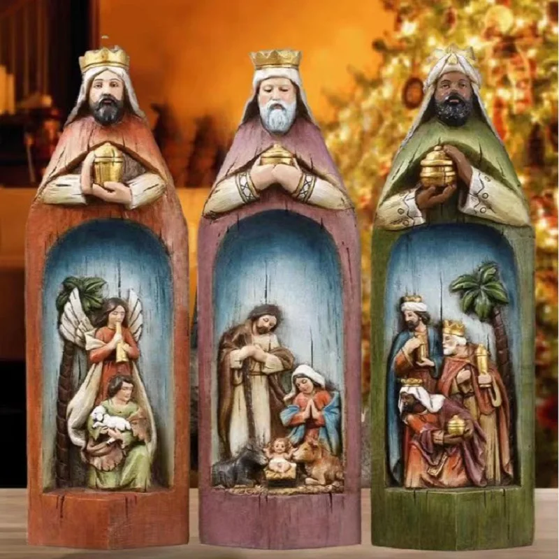 Three Wise Men King Scene Cosplay Hand Painted Resin Decoration for Home Garden Outdoor Ornaments Desktop Decoration Statue
Three Wise Men King Scene Cosplay Hand Painted Resin Decoration for Home Garden Outdoor Ornaments Desktop Decoration Statue