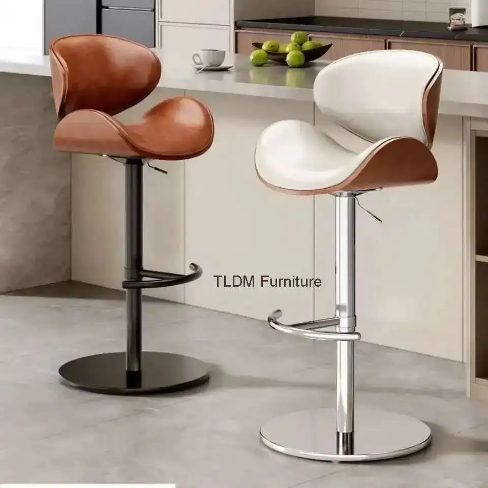 Solid Wood Bar Chair Solid Chassis Backrest Bar Stool Liftable Kitchen Island Bar Chair Home High Stool Dining Chairs
Solid Wood Bar Chair Solid Chassis Backrest Bar Stool Liftable Kitchen Island Bar Chair Home High Stool Dining Chairs