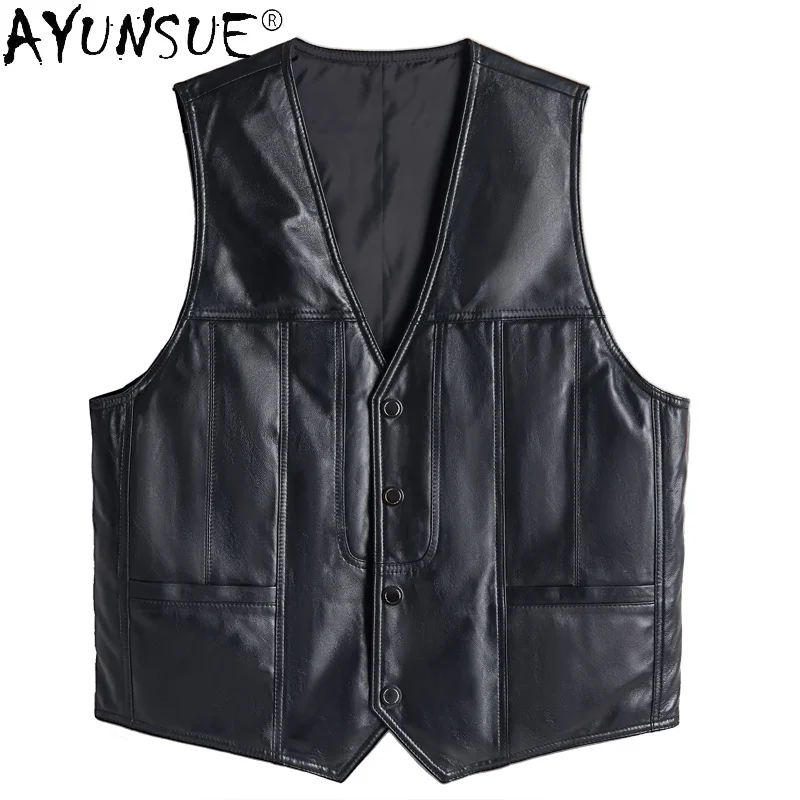 Genuine Sheepskin Leather Jacket Men's 98% White Duck Down Coat Male Short Coats Sleeveless Ropa Hombre SQQ721
Genuine Sheepskin Leather Jacket Men's 98% White Duck Down Coat Male Short Coats Sleeveless Ropa Hombre SQQ721
