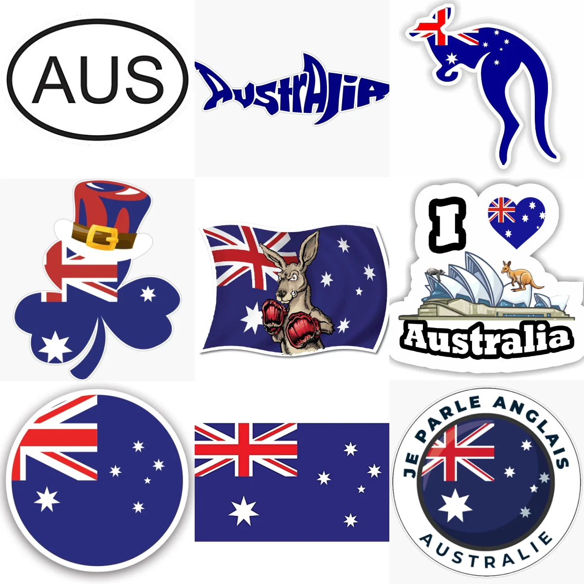 AUS Australia Flag Map Kangaroo Emblem Creative PVC Car Stickers for Car Bicycle Motorcycle Helmet Window Decoration Accessories
AUS Australia Flag Map Kangaroo Emblem Creative PVC Car Stickers for Car Bicycle Motorcycle Helmet Window Decoration Accessories