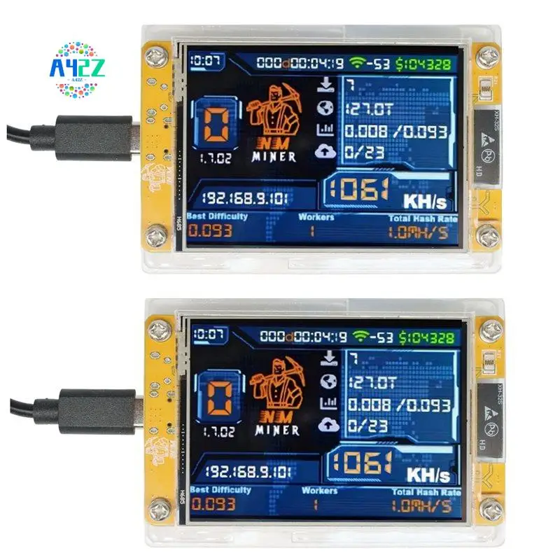 A42Z-2PCS 1060KH/S Nmminer Nerdminer Upgraded Harshrate 2.8 Inch Smart Display Bitcoin Crypto Solo Lottery Miner Nerdminer
A42Z-2PCS 1060KH/S Nmminer Nerdminer Upgraded Harshrate 2.8 Inch Smart Display Bitcoin Crypto Solo Lottery Miner Nerdminer
