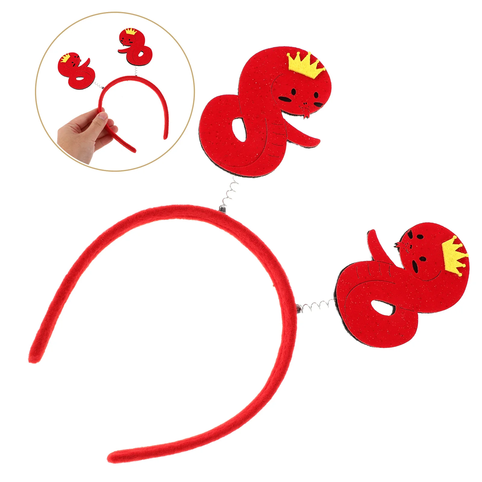 Year of The Snake Headband Cartoon Decorations Headbands Animal Headpiece Crown Costume Women Headgear Woman
Year of The Snake Headband Cartoon Decorations Headbands Animal Headpiece Crown Costume Women Headgear Woman