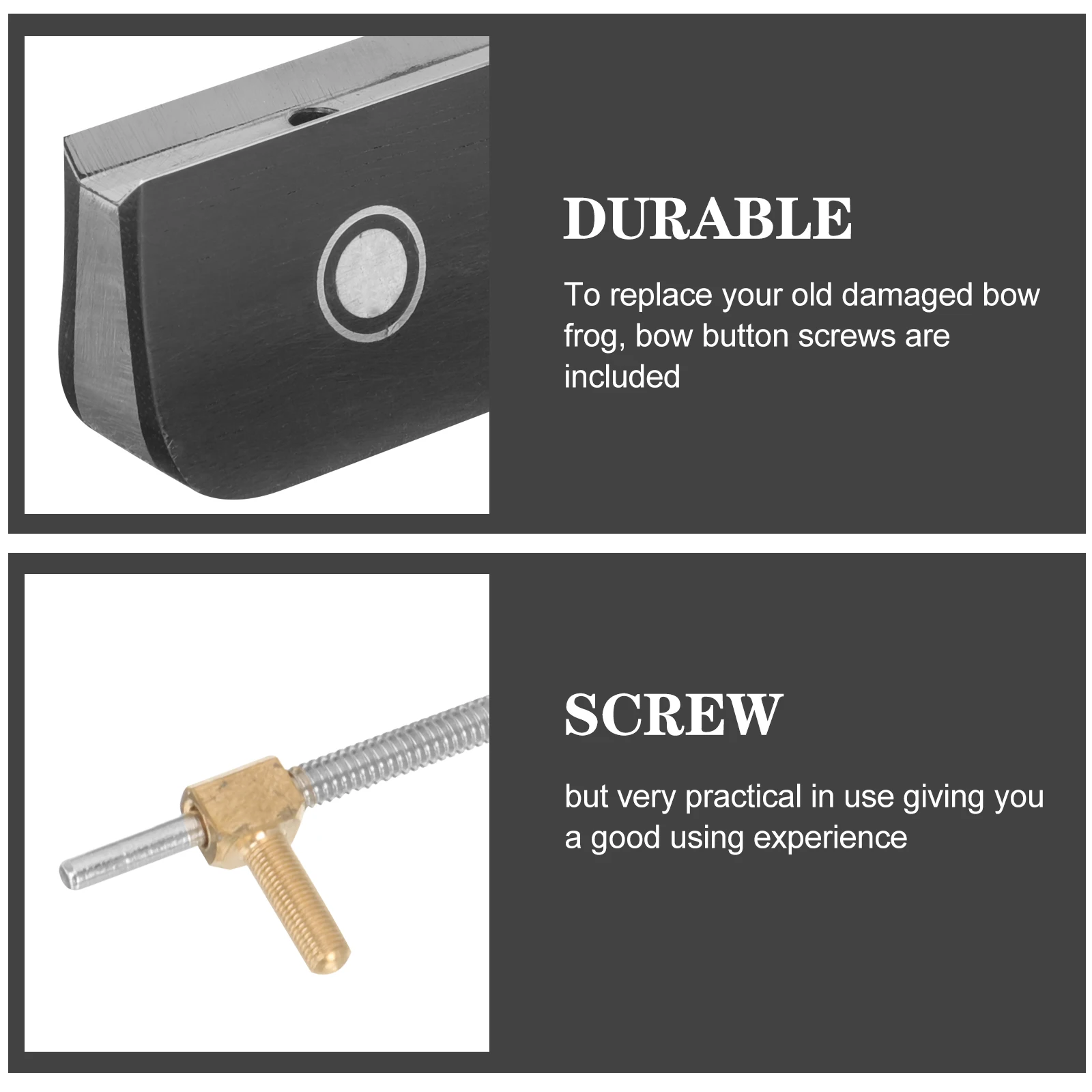 Violin Bow Frog Replacement Parts Durable Practical Long Use Simple Design Musical Instrument Accessories Tailpiece Screws
Violin Bow Frog Replacement Parts Durable Practical Long Use Simple Design Musical Instrument Accessories Tailpiece Screws