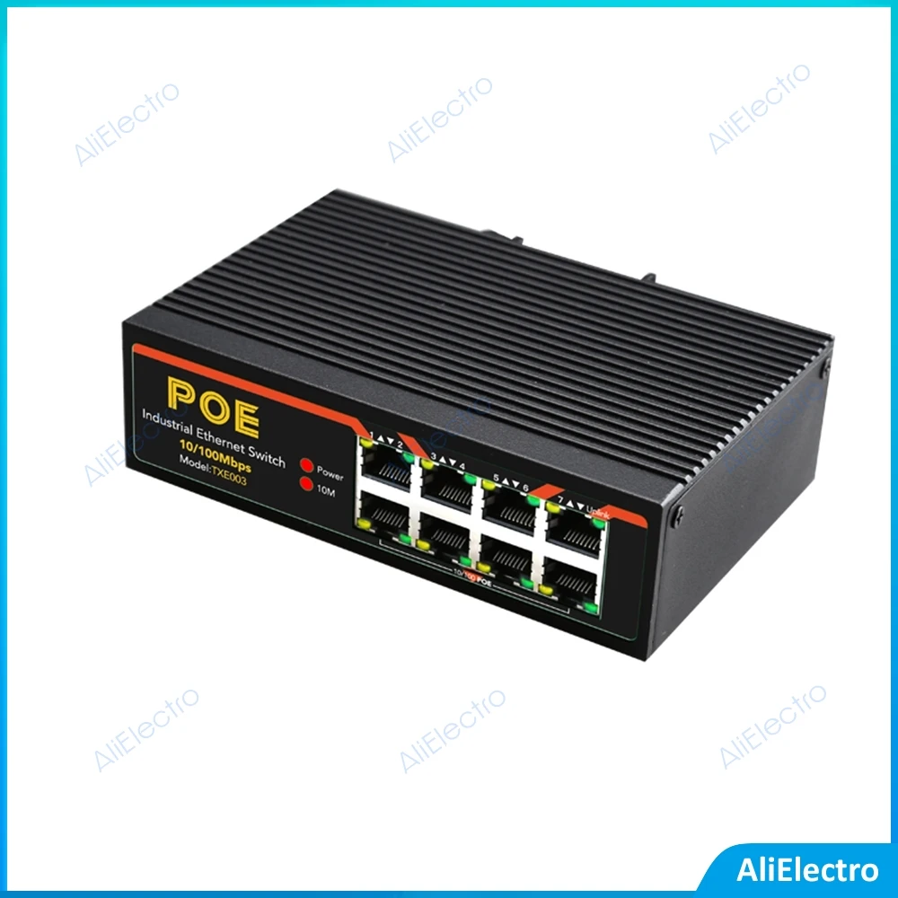 8 Ports PoE switch 10/100Mbps Industrial grade Fast Ethernet Switch DIN Rail Mount
8 Ports PoE switch 10/100Mbps Industrial grade Fast Ethernet Switch DIN Rail Mount