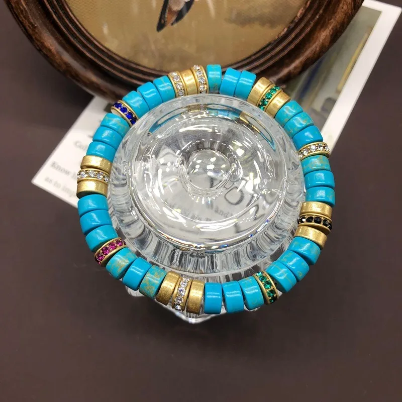 Vintage Style Bracelet Bohemian Design Sense Abacus Beads Turquoise Beaded Elastic Rope Bracelet Diamond Bracelet
Vintage Style Bracelet Bohemian Design Sense Abacus Beads Turquoise Beaded Elastic Rope Bracelet Diamond Bracelet