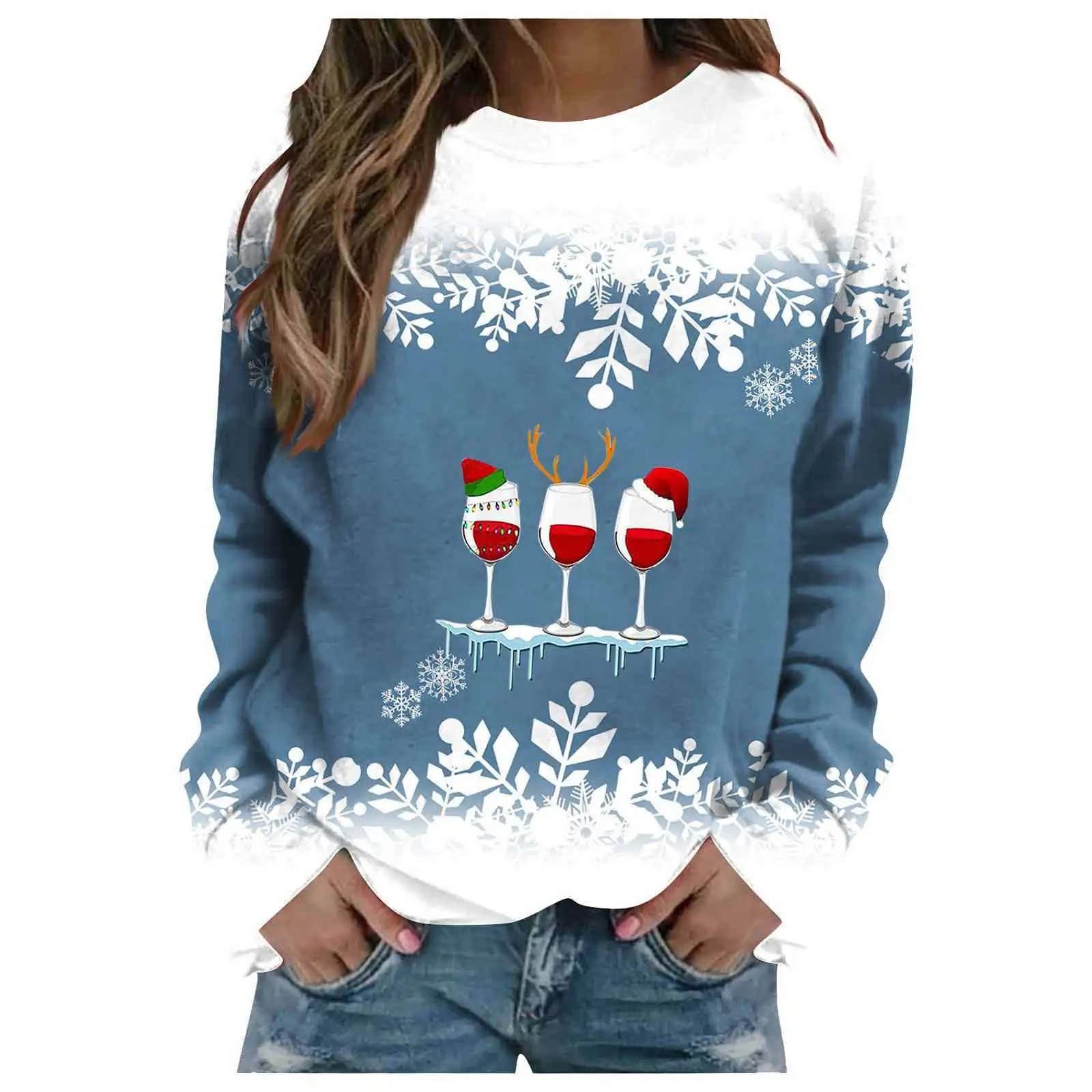 Christmas Printed Streetwear Women Round Neck Sweatshirt Autumn Winter Long Sleeve Harajuku Pullovers
Christmas Printed Streetwear Women Round Neck Sweatshirt Autumn Winter Long Sleeve Harajuku Pullovers