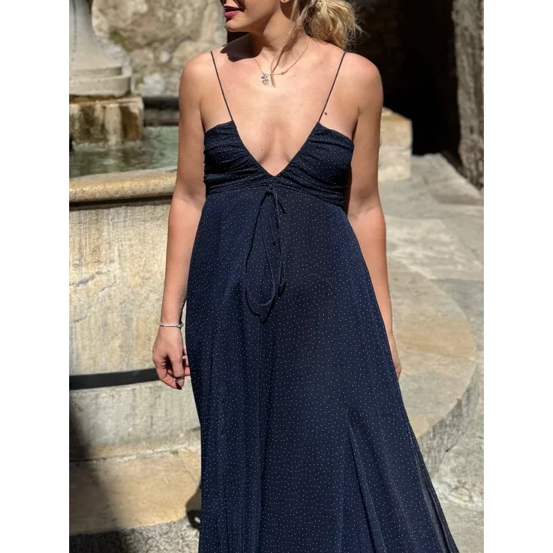 Women's Casual Polka Dot Sleeveless Dress Lace-Up Printed Summer Beach Party Suspender Fashion New Style
Women's Casual Polka Dot Sleeveless Dress Lace-Up Printed Summer Beach Party Suspender Fashion New Style