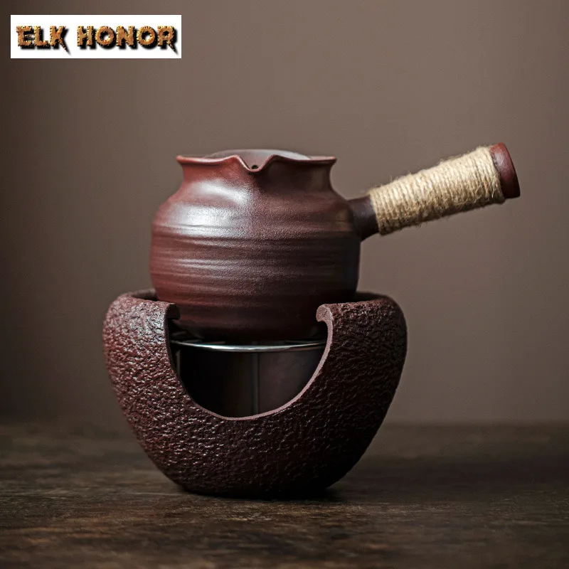 Retro Coarse Pottery Tea Warmer Holder Tea Pot with Candle Warmer Set Tea Stove Household Kettle Stand Carbon Furnace Drinkware
Retro Coarse Pottery Tea Warmer Holder Tea Pot with Candle Warmer Set Tea Stove Household Kettle Stand Carbon Furnace Drinkware