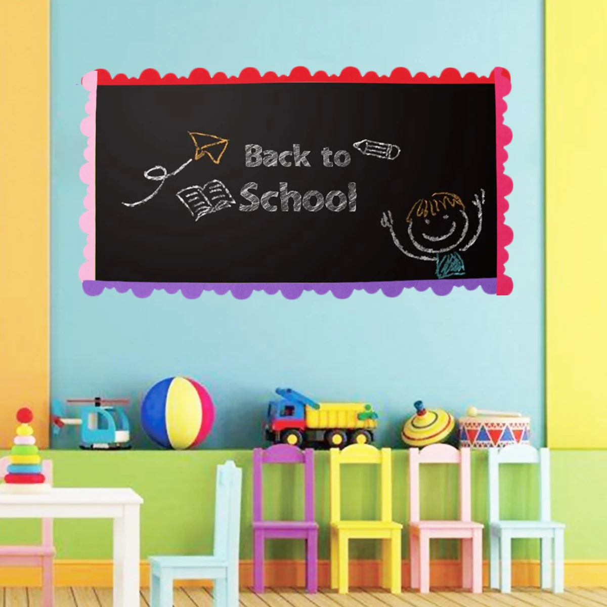 4 pcs Border Strips Wavy Lace Design Bright Color Kindergarten Corner Bulletin Board Decorative Floral Strips Decorations
4 pcs Border Strips Wavy Lace Design Bright Color Kindergarten Corner Bulletin Board Decorative Floral Strips Decorations