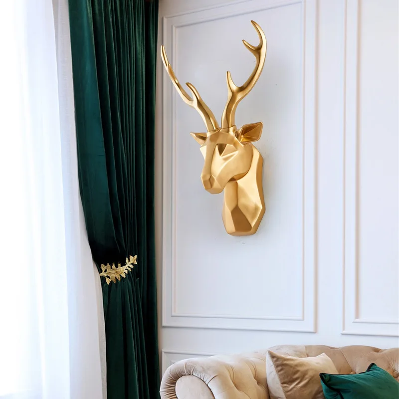 Style Deer Head Wall Hanging Resin Animal Head Pendant TV Sofa Background Decoration Wholesale 
Style Deer Head Wall Hanging Resin Animal Head Pendant TV Sofa Background Decoration Wholesale