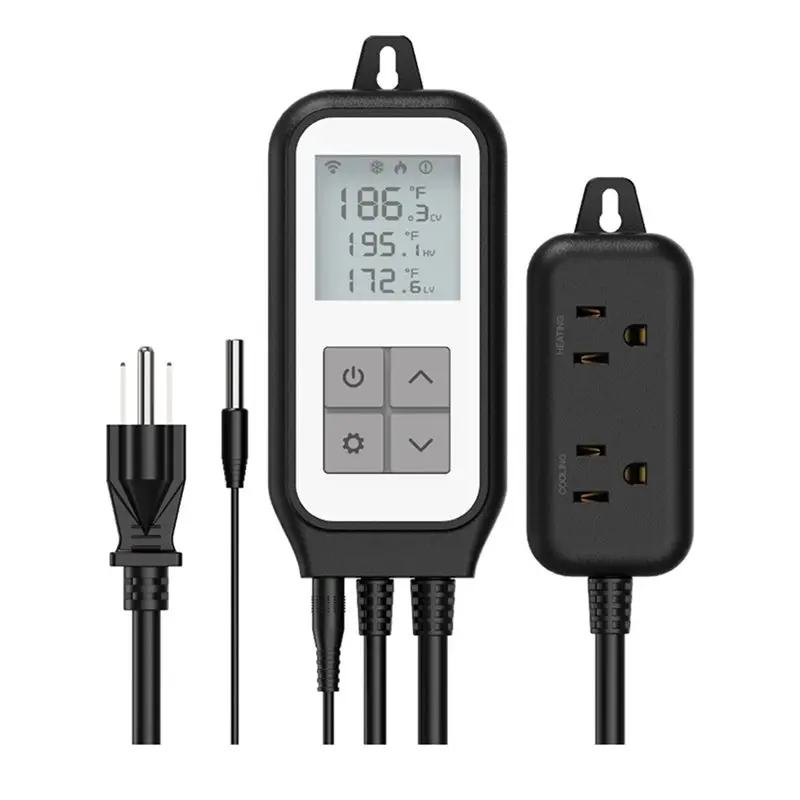 B27B Tuya WIFI Датчик температуры с двойным реле охлаждения и обогрева, термостат Smart Life, розетка US, термометр, вилка US
B27B Tuya WIFI Датчик температуры с двойным реле охлаждения и обогрева, термостат Smart Life, розетка US, термометр, вилка US