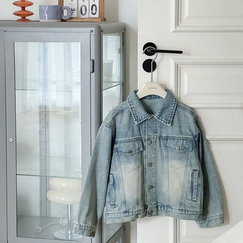 Spring Autumn Boys Denim Jacket Fashionable Retro Casual Coat for Children Trendy Outerwear for Kids 2 4 6 8 9Y
Spring Autumn Boys Denim Jacket Fashionable Retro Casual Coat for Children Trendy Outerwear for Kids 2 4 6 8 9Y