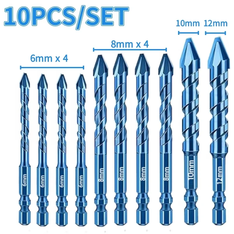 10/6/5/4PCS Eccentric Drill Bits For Glass Tile Wall Concrete Drilling Hex Shank Drill Bit Set 6/8/10/12mm Drilling Tools Set
10/6/5/4PCS Eccentric Drill Bits For Glass Tile Wall Concrete Drilling Hex Shank Drill Bit Set 6/8/10/12mm Drilling Tools Set