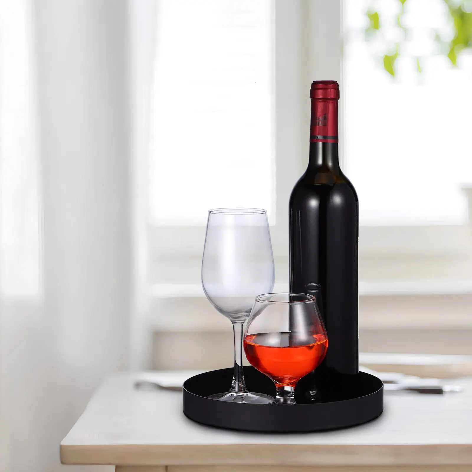 Круглый сервировочный поднос из черной нержавеющей стали для декора кофейного столика, круглые подносы для домашнего декора
Круглый сервировочный поднос из черной нержавеющей стали для декора кофейного столика, круглые подносы для домашнего декора