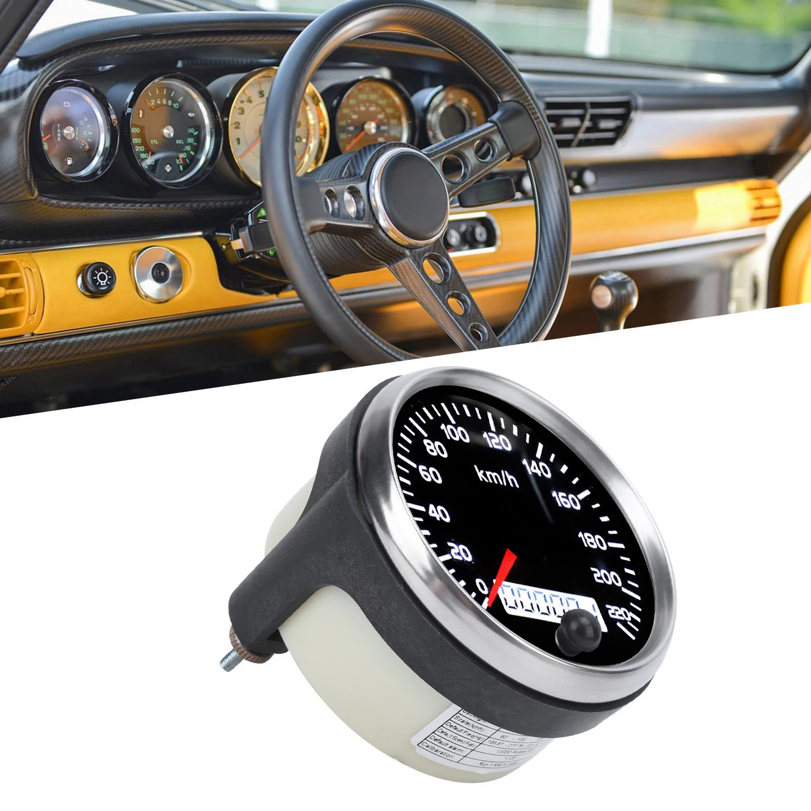85MM Speed Gauge Meter 0‑220km/H 2‑in‑1 Pointer LCD Display 12V/24V for Car Truck Boat LCD Speed Gauge Red Backlight Gauge
85MM Speed Gauge Meter 0‑220km/H 2‑in‑1 Pointer LCD Display 12V/24V for Car Truck Boat LCD Speed Gauge Red Backlight Gauge