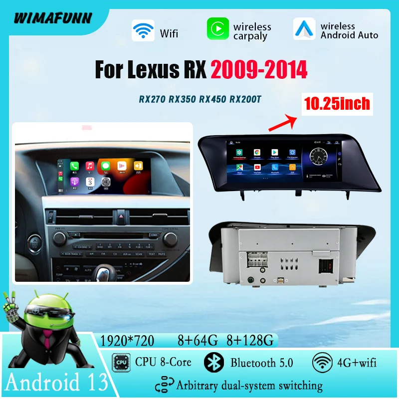 10.25"for Lexus RX( 2009-2014 )car wireless CarPlay multimedia Android 14 player GPS navigation retaining the original car OEM
10.25"for Lexus RX( 2009-2014 )car wireless CarPlay multimedia Android 14 player GPS navigation retaining the original car OEM