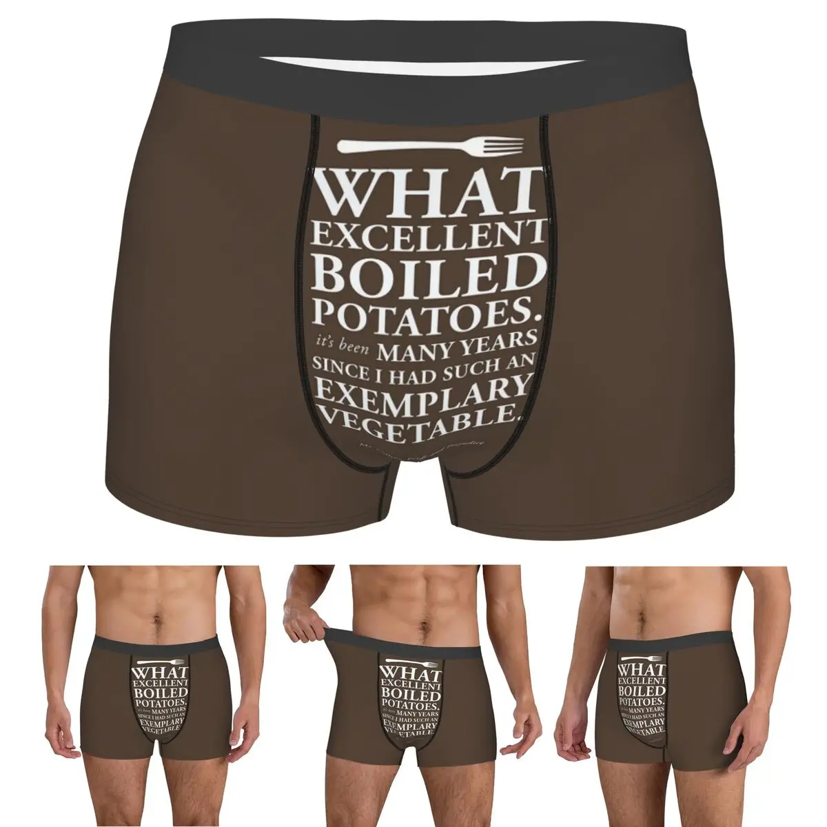 Boxer Underpants Shorts Excellent Boiled Potatoes Mr. Collins Quote From Pride And Prejudice Panties Men's Soft Underwear
Boxer Underpants Shorts Excellent Boiled Potatoes Mr. Collins Quote From Pride And Prejudice Panties Men's Soft Underwear