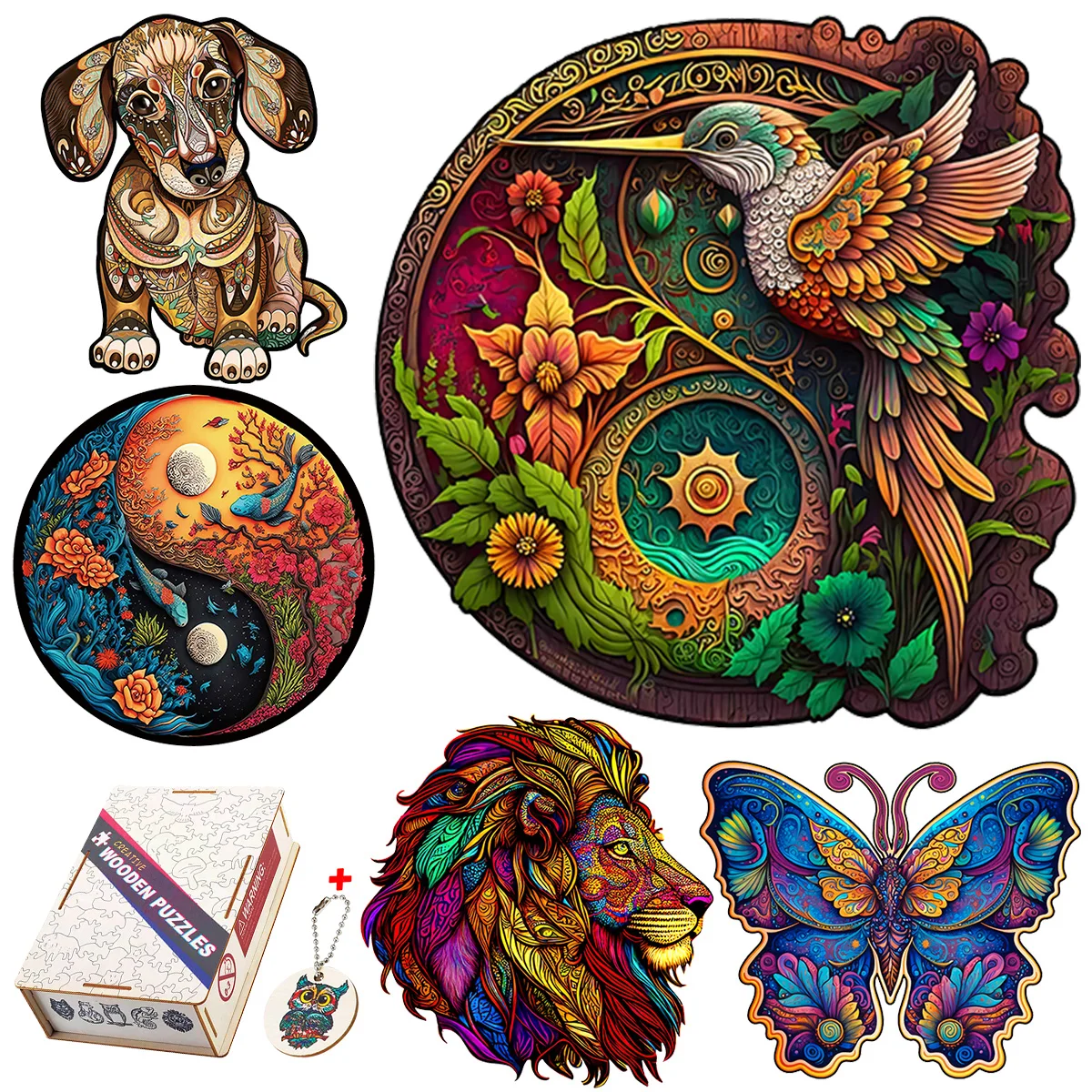 Exquisite Wooden Animal Jigsaw Puzzles For Adults Kids Elegant Shape Butterfly Lion Montessori Toy Interesting DIY Crafts
Exquisite Wooden Animal Jigsaw Puzzles For Adults Kids Elegant Shape Butterfly Lion Montessori Toy Interesting DIY Crafts