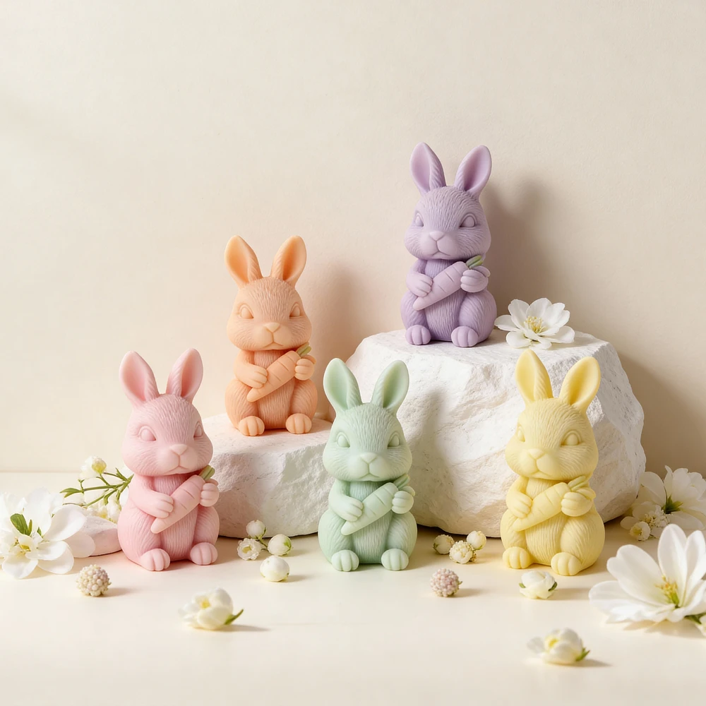 Easter Rabbit Hold Carrot Silicone Mold Soy Wax Mould Easter Home Decoration Rabbit Candle Mold Bunny Resin Silicone Mould
Easter Rabbit Hold Carrot Silicone Mold Soy Wax Mould Easter Home Decoration Rabbit Candle Mold Bunny Resin Silicone Mould