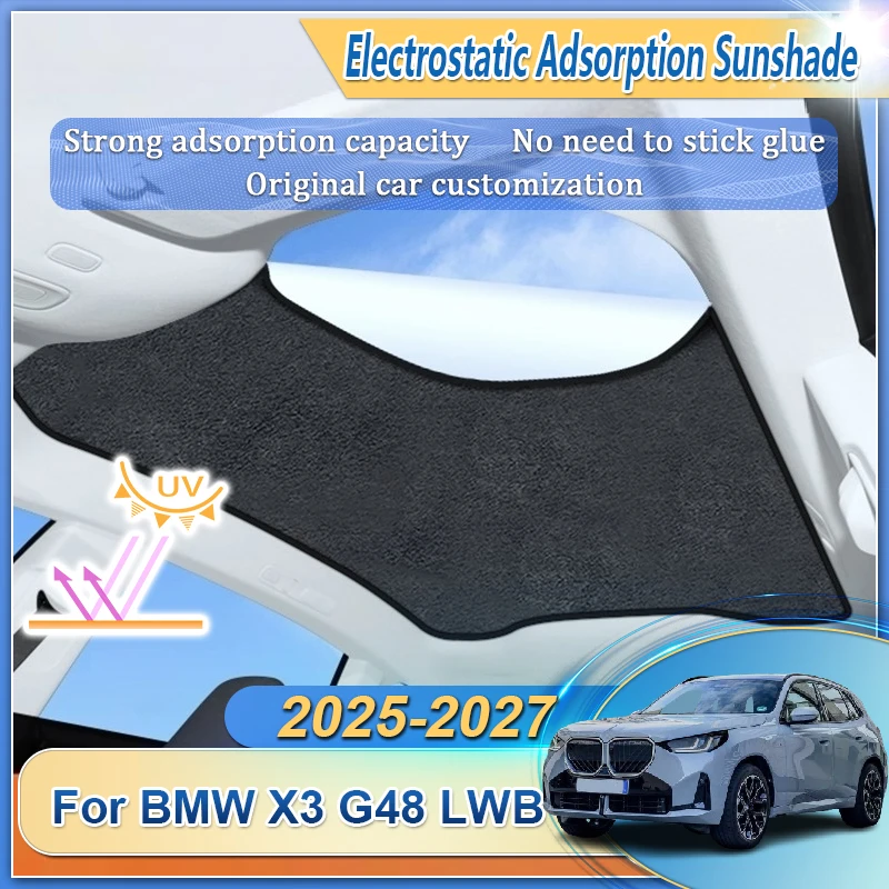 Car Roof Sunshade Fit For BMW X3 Car Accessories G48 LWB 2025 2026 Electrostatic Adsorption Skylight Sunshades Visors Auto Parts
Car Roof Sunshade Fit For BMW X3 Car Accessories G48 LWB 2025 2026 Electrostatic Adsorption Skylight Sunshades Visors Auto Parts