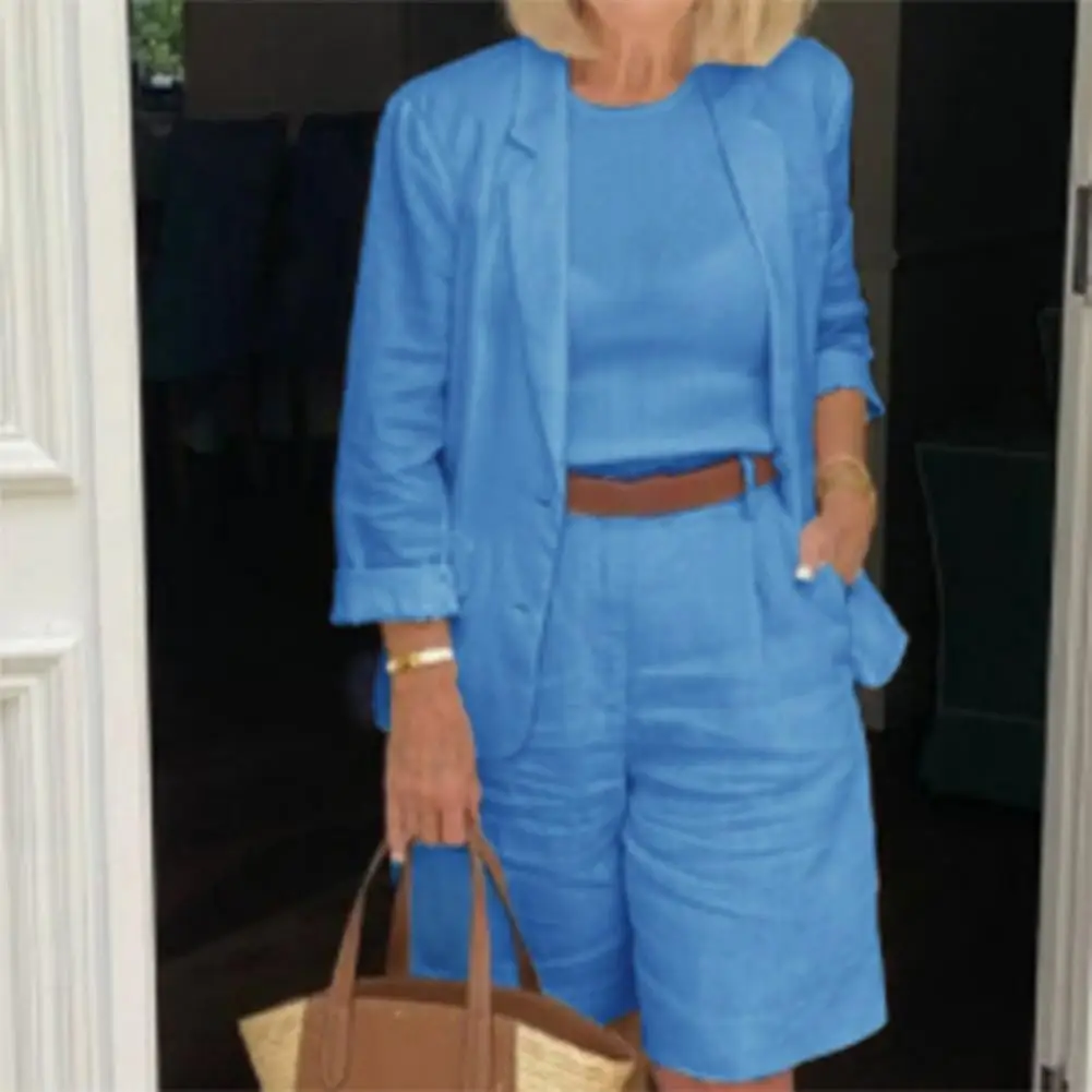 Autumn Fashion Women Blazer Half Shorts Solid Color Single Breasted Summer Buttons Outfit for Office Loose Outfits Streetwear
Autumn Fashion Women Blazer Half Shorts Solid Color Single Breasted Summer Buttons Outfit for Office Loose Outfits Streetwear