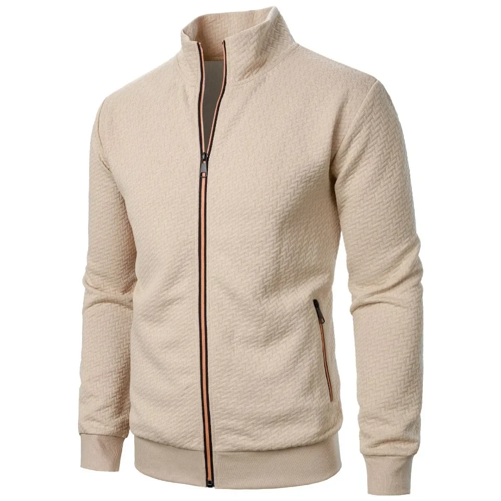 Spring Autumn Zipper Stand Collar Hoodie Coat Men's Casual Jacquard Cardigan Sweatshirts Jackets for Men Contrast Color
Spring Autumn Zipper Stand Collar Hoodie Coat Men's Casual Jacquard Cardigan Sweatshirts Jackets for Men Contrast Color