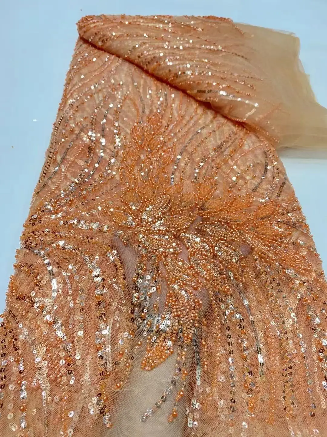 2025 New Fashion French Mesh 3D Flowers Embroidery Bead Lace Fabric With Sequins African Nigerian Fabric For Wedding Dress
2025 New Fashion French Mesh 3D Flowers Embroidery Bead Lace Fabric With Sequins African Nigerian Fabric For Wedding Dress