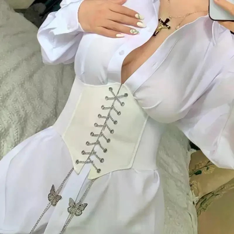Women Sexy Corset Underbust Gothic Butterfly Chain Curve Shaper Strap Slimming
Women Sexy Corset Underbust Gothic Butterfly Chain Curve Shaper Strap Slimming