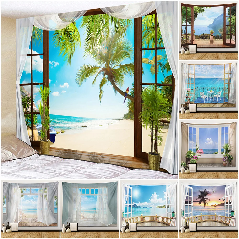 Beach Coconut Tree Scenery Tapestry Wall Hanging Trippy Wall Art Bedroom Window Decor Wall Tapestry Curtain Background
Beach Coconut Tree Scenery Tapestry Wall Hanging Trippy Wall Art Bedroom Window Decor Wall Tapestry Curtain Background