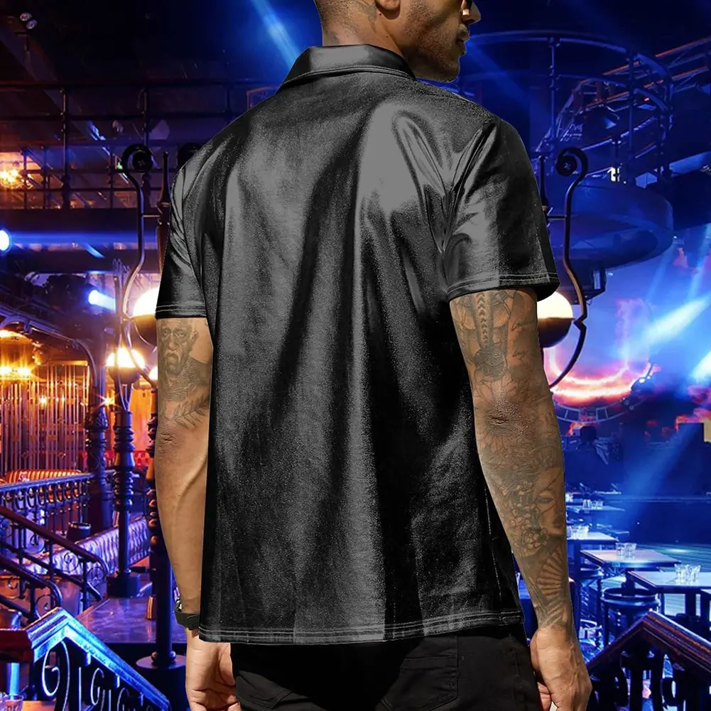 New Comfortable Fashion Men Tops Nightclub Bright Shirt Button-up Fashion Male Party Short Sleeved Solid Color
New Comfortable Fashion Men Tops Nightclub Bright Shirt Button-up Fashion Male Party Short Sleeved Solid Color