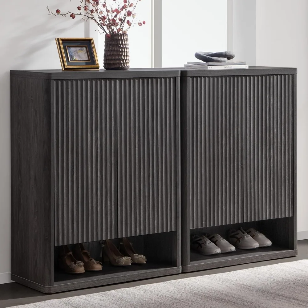 Shoe Cabinet 44" Tall Large Storage Organizer Cabinet Modern Shoe Rack with Doors & 4 Shelves Mid Century Free Standing
Shoe Cabinet 44" Tall Large Storage Organizer Cabinet Modern Shoe Rack with Doors & 4 Shelves Mid Century Free Standing