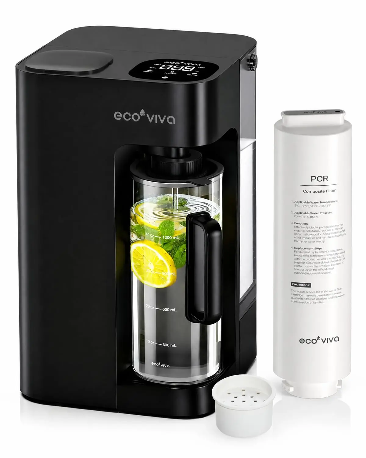 Mate 3 Reverse Osmosis Water Filter Countertop, No Installation, Portable Auto-Filling Pitcher, 3:1 Pure to Drain, 8 Stage RO
Mate 3 Reverse Osmosis Water Filter Countertop, No Installation, Portable Auto-Filling Pitcher, 3:1 Pure to Drain, 8 Stage RO