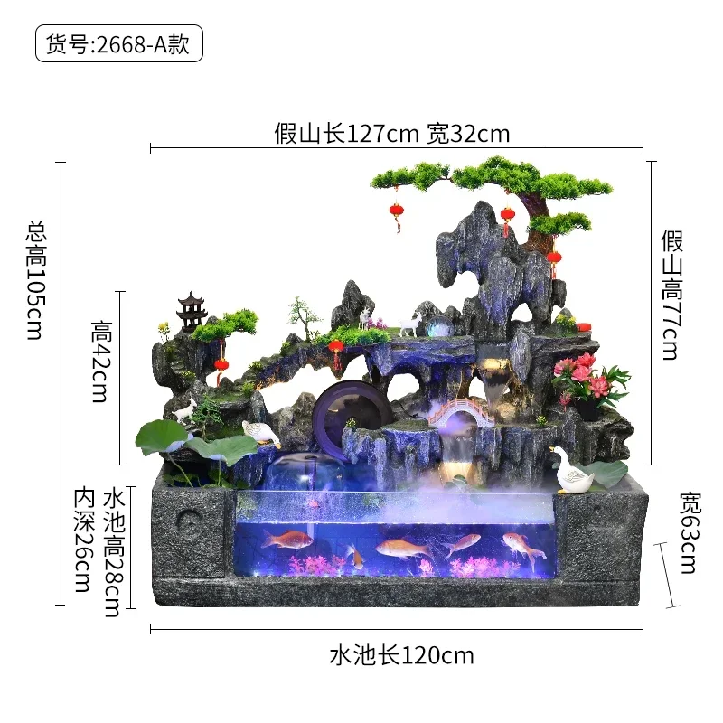 Garden fish pond rockery flowing water ornament living room balcony circulating water system landscape decoration
Garden fish pond rockery flowing water ornament living room balcony circulating water system landscape decoration
