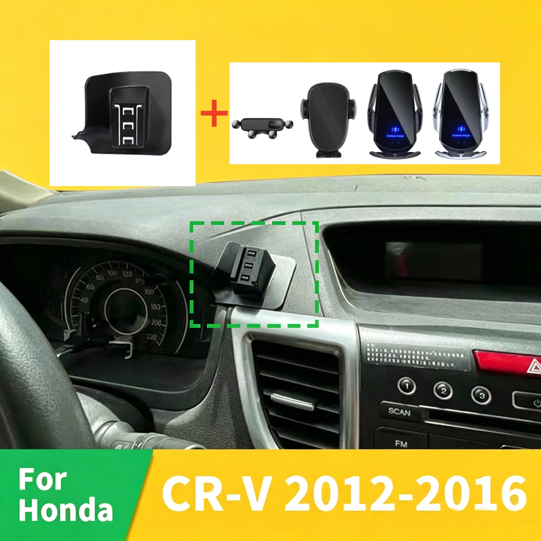 High-quality snap-on bracket base for car phone holders, fits Honda CR-V 2012-2016, compatible with various phone holders
High-quality snap-on bracket base for car phone holders, fits Honda CR-V 2012-2016, compatible with various phone holders