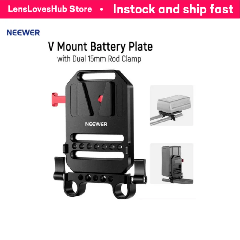 NEEWER V-Mount Plate – Dual 15mm Rod Clamps for SmallRig Rig
NEEWER V-Mount Plate – Dual 15mm Rod Clamps for SmallRig Rig