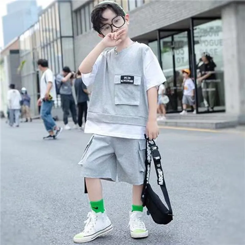 Boys Clothes Sets Summer Kids Short Sweatshirt T-shirt + Shorts 2 Pieces Suit Teenage Boy Outfits For 4 6 8 10 12 14 Years
Boys Clothes Sets Summer Kids Short Sweatshirt T-shirt + Shorts 2 Pieces Suit Teenage Boy Outfits For 4 6 8 10 12 14 Years
