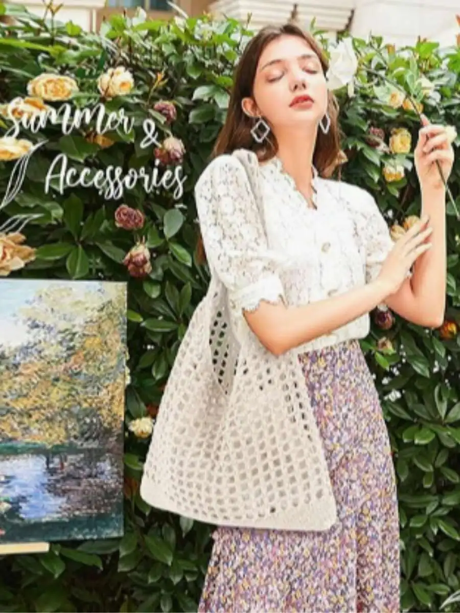 Women Crochet Knitted Shoulder Tote Bag Vintage Hollow Out Large Capacity Floral Decor Summer Beach Travel Bag
Women Crochet Knitted Shoulder Tote Bag Vintage Hollow Out Large Capacity Floral Decor Summer Beach Travel Bag
