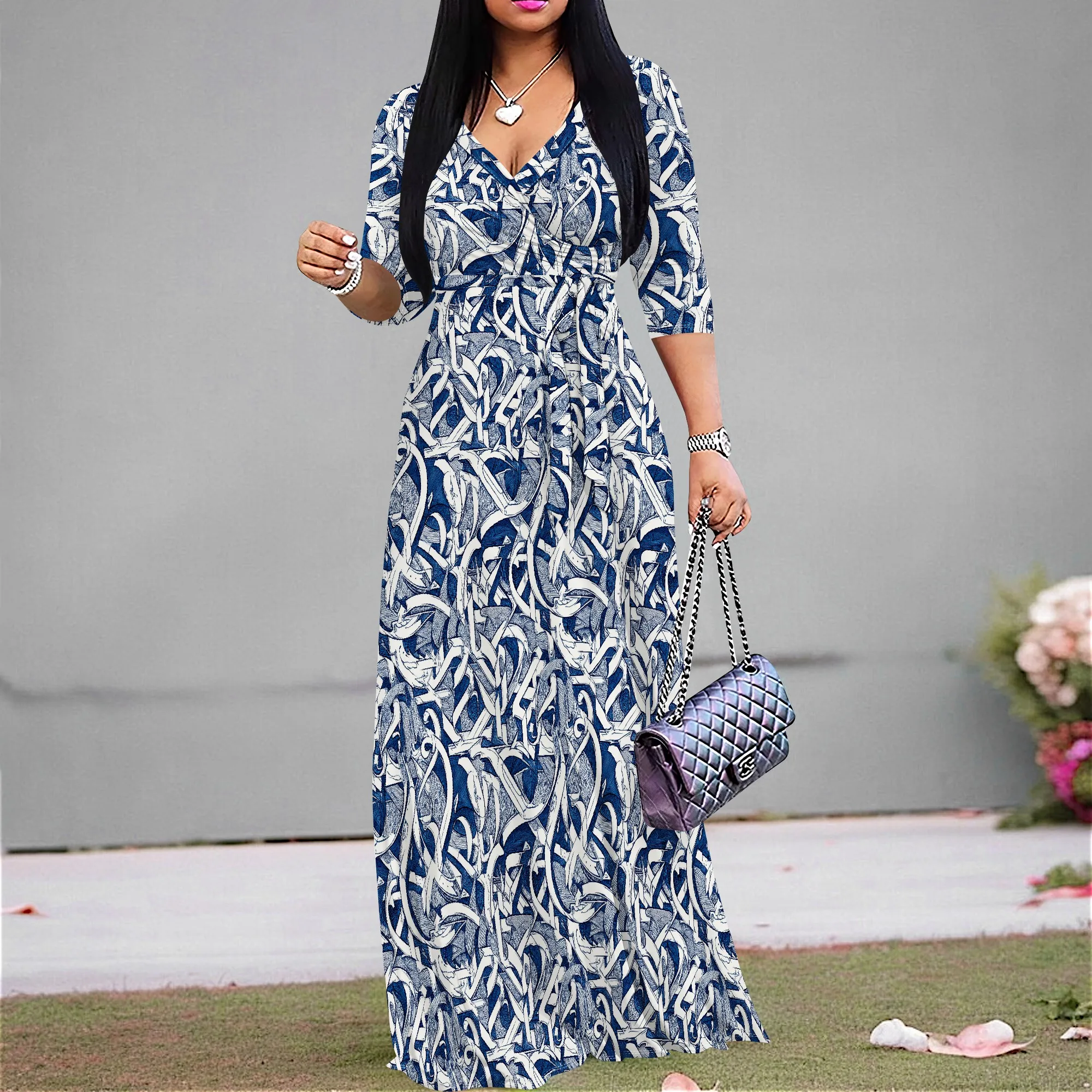 Abstract Print Maxi Dress for Women V Neck S-3XL Modern Chic Casual Look for Art Exhibition or Party
Abstract Print Maxi Dress for Women V Neck S-3XL Modern Chic Casual Look for Art Exhibition or Party