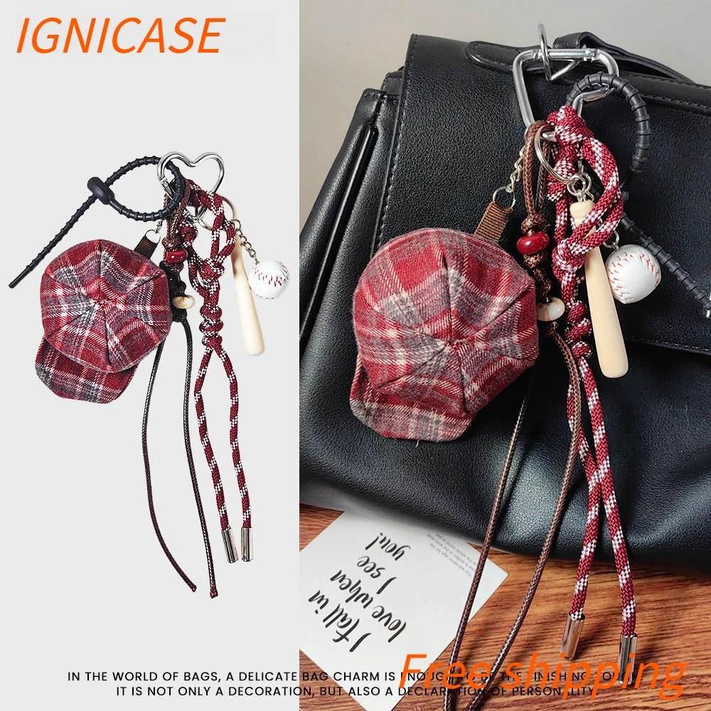 IGNICASE New Sports Plaid Beret Pendant Baseball Keychain Personalized Boys and Girls Personalized Bag Pendant Bag Accessorie
IGNICASE New Sports Plaid Beret Pendant Baseball Keychain Personalized Boys and Girls Personalized Bag Pendant Bag Accessorie