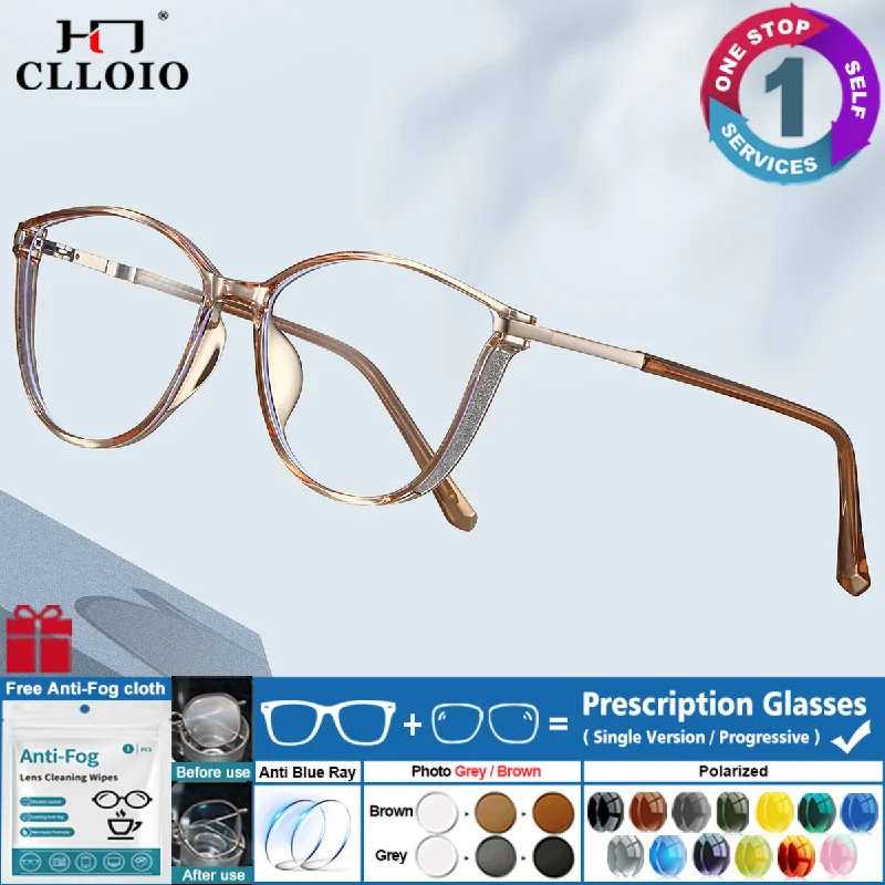CLLOIO новые модные компьютерные очки с защитой от радиации для близорукости, женские фотохромные прогрессивные очки для чтения
CLLOIO новые модные компьютерные очки с защитой от радиации для близорукости, женские фотохромные прогрессивные очки для чтения