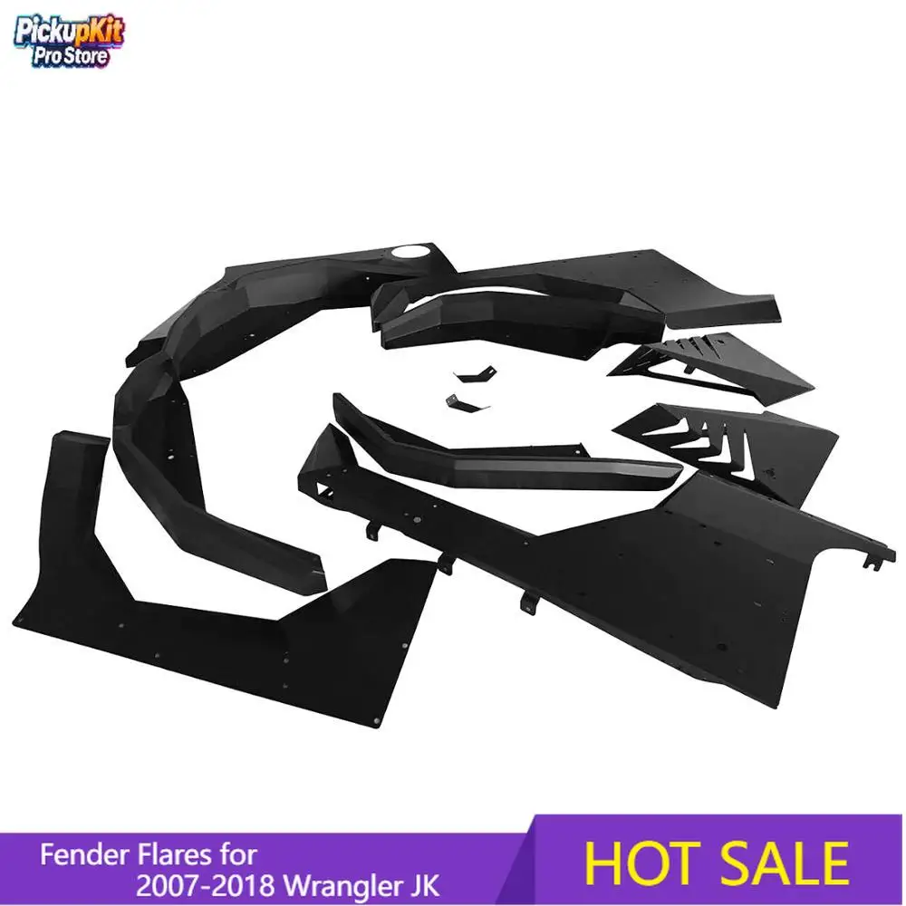 Armor Front and Rear Fender Flares for 2007-2018 Wrangler JK 4X4 Offroad Accessories
Armor Front and Rear Fender Flares for 2007-2018 Wrangler JK 4X4 Offroad Accessories