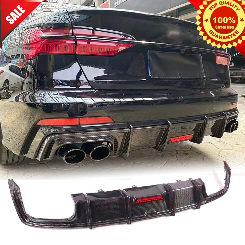 For AUDI A6 A6L C8 Quattro 2020-21 Real Carbon Rear Bumper Diffuser Lip W/Light Spoiler Body Kits Car Accessories
For AUDI A6 A6L C8 Quattro 2020-21 Real Carbon Rear Bumper Diffuser Lip W/Light Spoiler Body Kits Car Accessories
