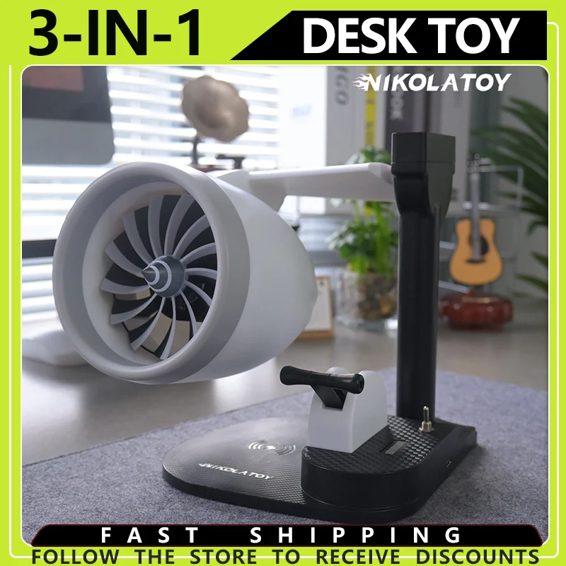 Ultimate 3-in-1 Turbofan Model: Colorful Humidifier, Wireless Charging Pad, Unique Desk Toy for Gamer Geek Gift Idea
Ultimate 3-in-1 Turbofan Model: Colorful Humidifier, Wireless Charging Pad, Unique Desk Toy for Gamer Geek Gift Idea
