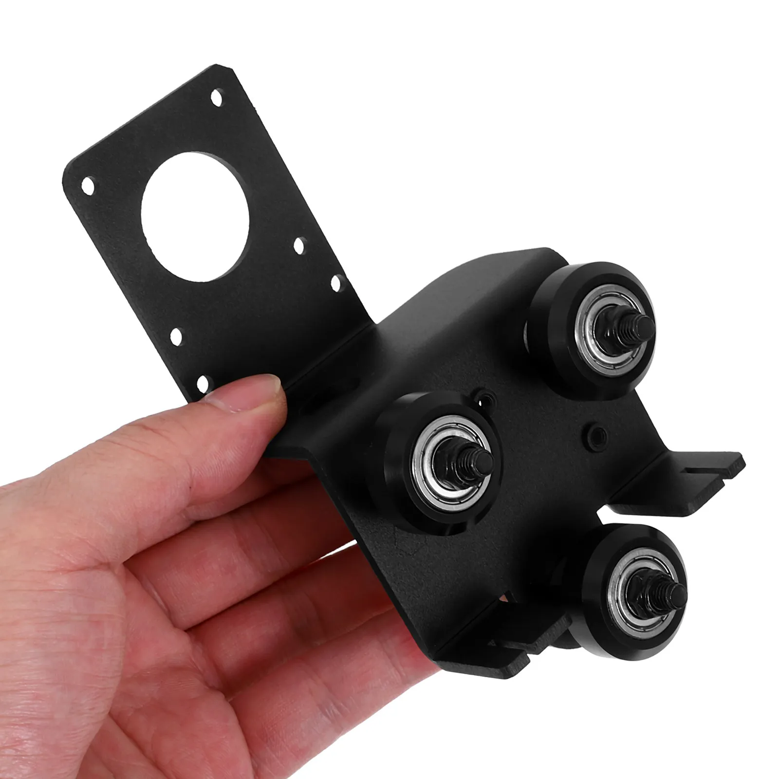 Heavy Duty Iron Extruder Mounting Plate with Integrated Pulley System for 3D Printer Stable Filament Installation
Heavy Duty Iron Extruder Mounting Plate with Integrated Pulley System for 3D Printer Stable Filament Installation