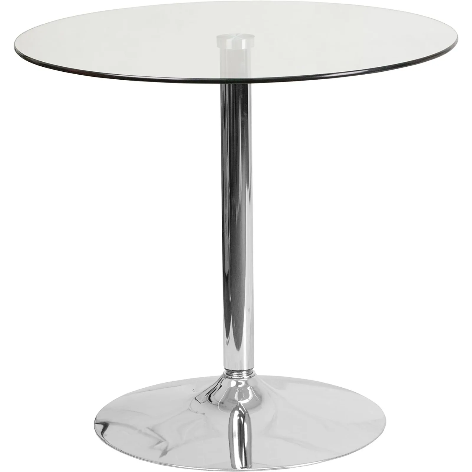 US Hills 31.5'' Round Glass Dining Table with 29''H Chrome Base, Decorative Narrow Round Tempered Glass Cocktail Table
US Hills 31.5'' Round Glass Dining Table with 29''H Chrome Base, Decorative Narrow Round Tempered Glass Cocktail Table